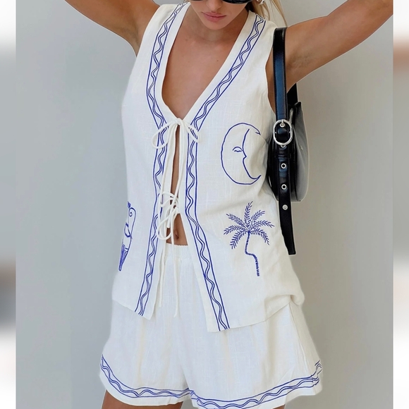 Princess Polly Sun And Palm Trees Vest Set - Picture 2 of 7